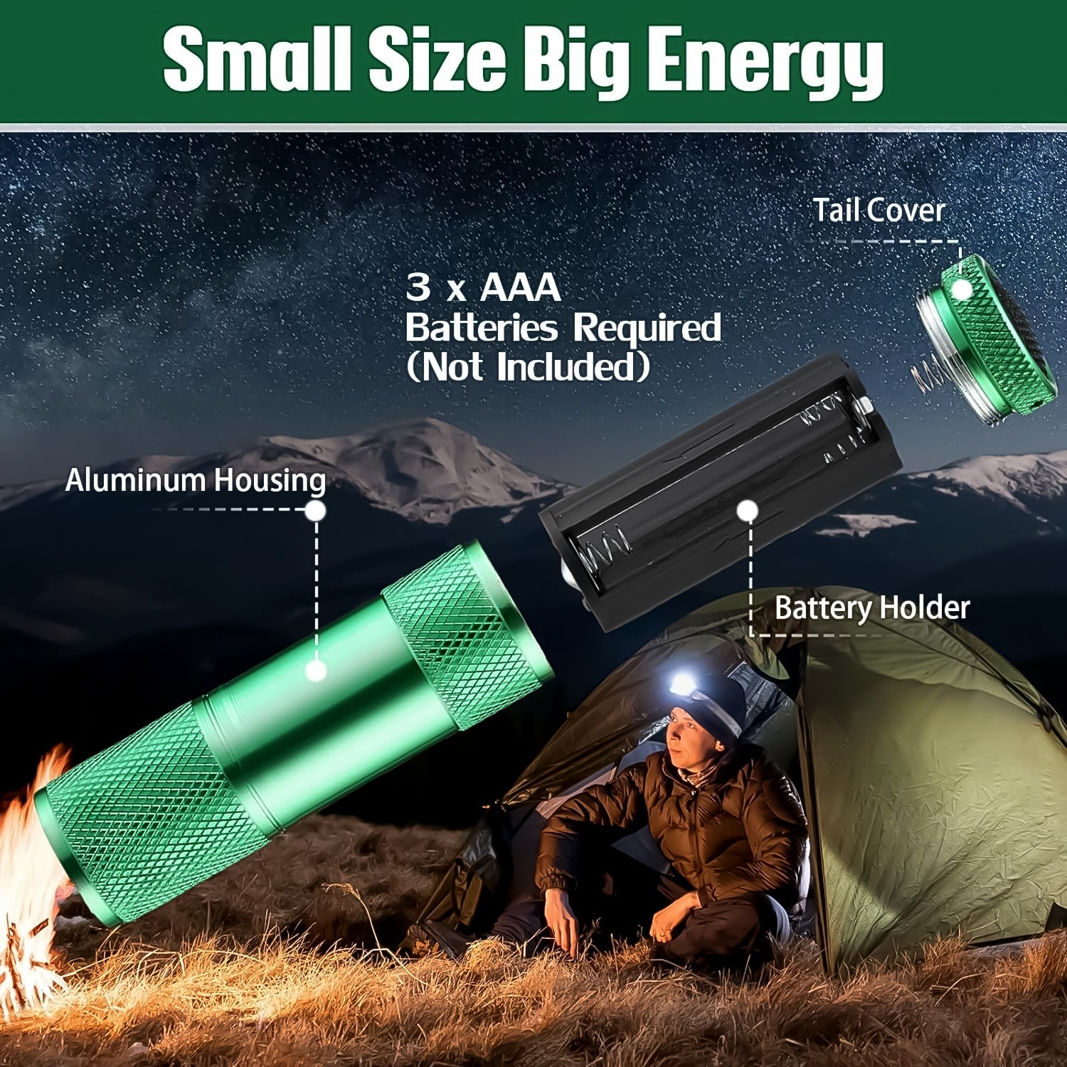 Super-Bright Mini 9 LED Bulb Pocket Torches - Small Torch Flashlight for Camping, Hiking, DIY, Travelling, Outdoors and More 3 Battery operated (Battery not included / 1 pc) Super-Bright Mini 9 LED Bulb Pocket Torches - Small Torch Flashlight for Camping, Hiking, DIY, Travelling, Outdoors and More 3 Battery operated (Battery not included / 1 pc)